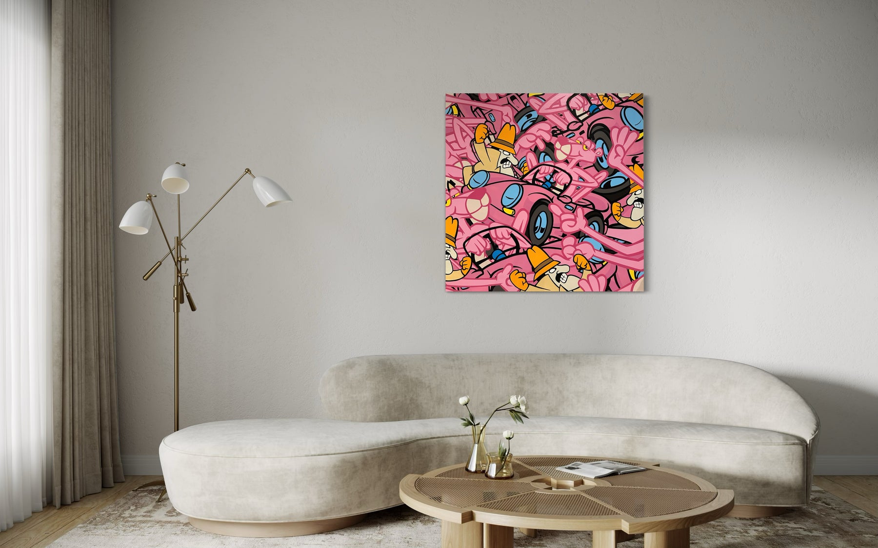 Opake – Pink Panther Original Acrylic Painting